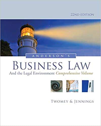 Anderson’s Business Law and the Legal Environment (22nd Edition) – PDF