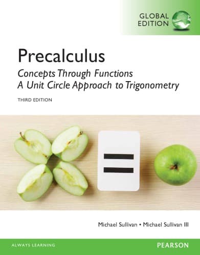 Precalculus: Concepts Through Functions, A Unit Circle Approach to Trigonometry (3rd Global Edition) – eBook PDF